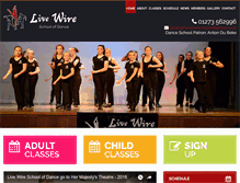Tablet Screenshot of livewireschoolofdance.co.uk